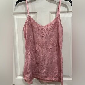 Pink lace dress Barn adjustable strap Cami size XL